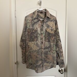 Camo Long Sleeve Button Up - Men’s Medium